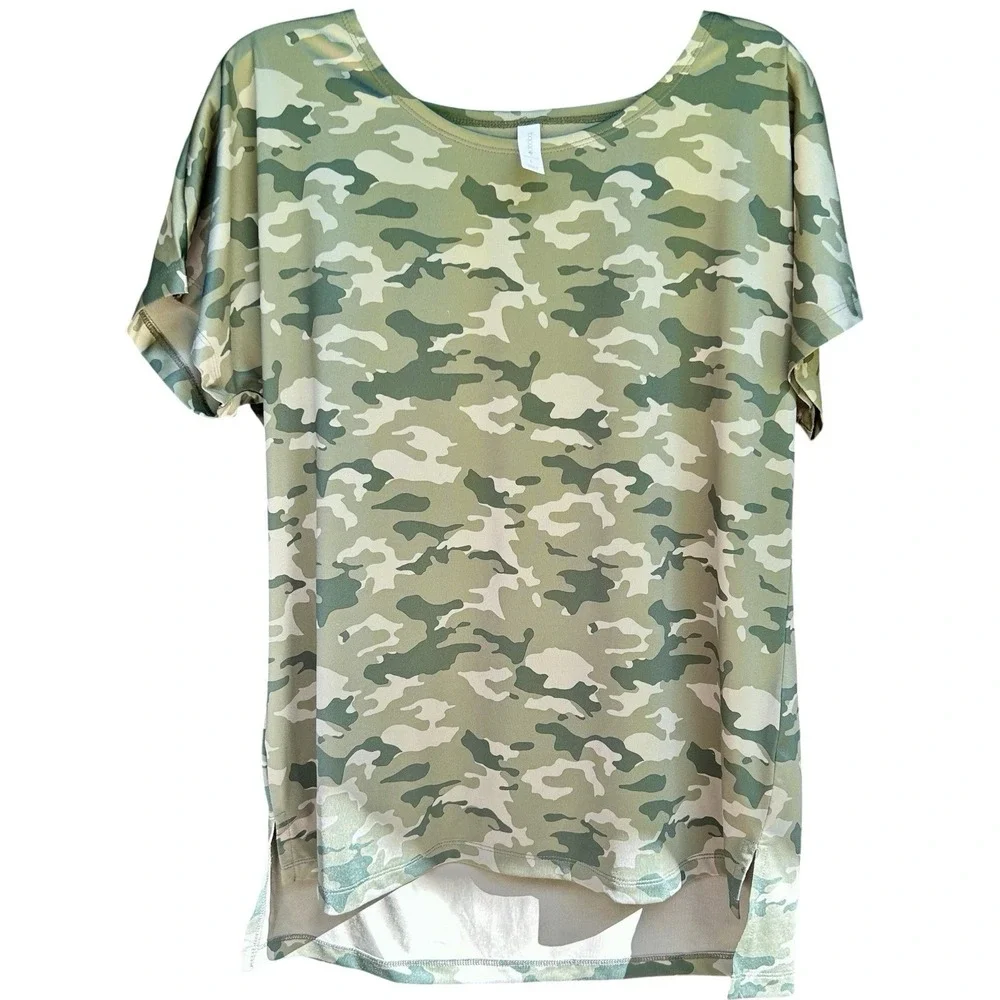 Style & Co Denim Jacket M Camo Top L NWT 2 Pc Outfit Bundle Casual Utility - Picture 6 of 13
